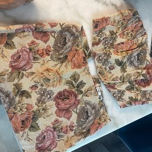 Floral corset top and skirt